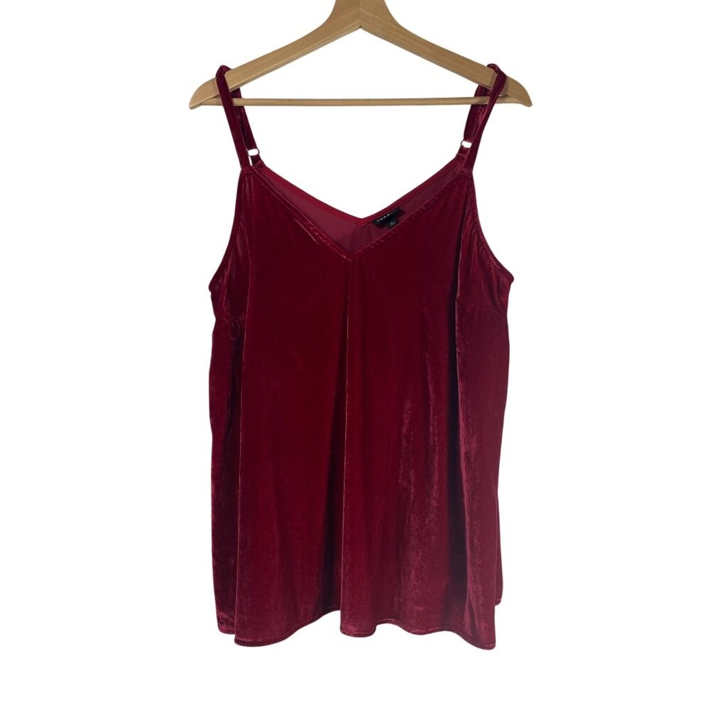 Torrid Women's Sophie Velvet Swing Cami Red Plus Size 0